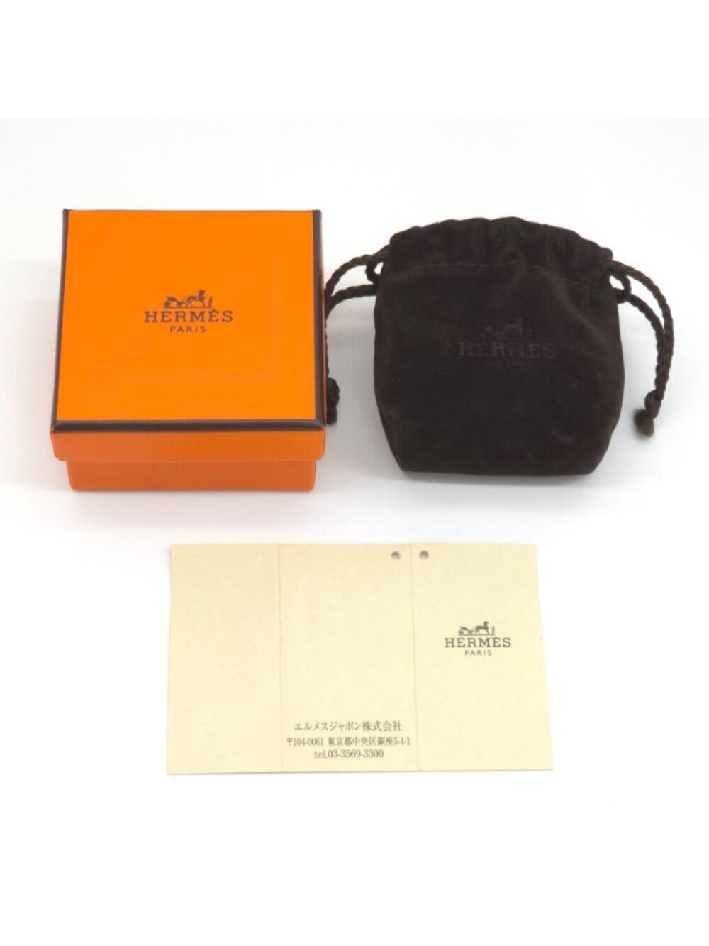 Hermes Scarf Ring Mini Double D Permabrass Twilly for Gavroche Bag Trifold Card - Picture 2 of 5